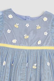 JoJo Maman Bébé Cornflower Daisy & Bee Embroidered Tulle Party Dress - Image 6 of 7