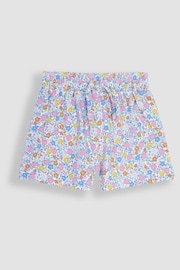 JoJo Maman Bébé White 2-Piece Crinkle Cotton Blouse & Pretty Shorts Set - Image 3 of 4