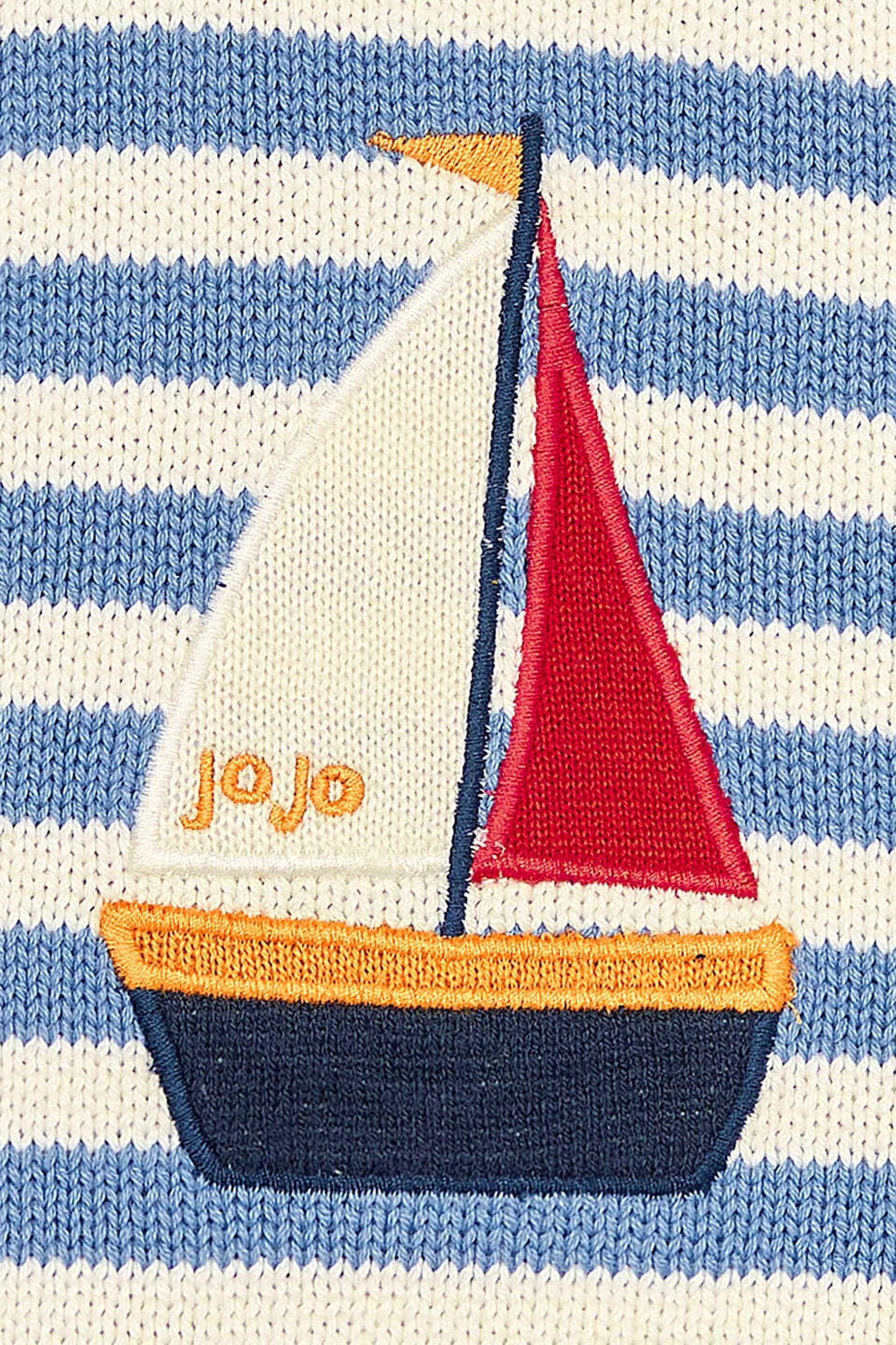 JoJo Maman Bébé Blue Nautical Jumper - Image 4 of 4