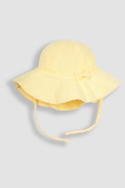 JoJo Maman Bébé Yellow 2-Piece Cheesecloth Jumpsuit & Hat Set - Image 5 of 5