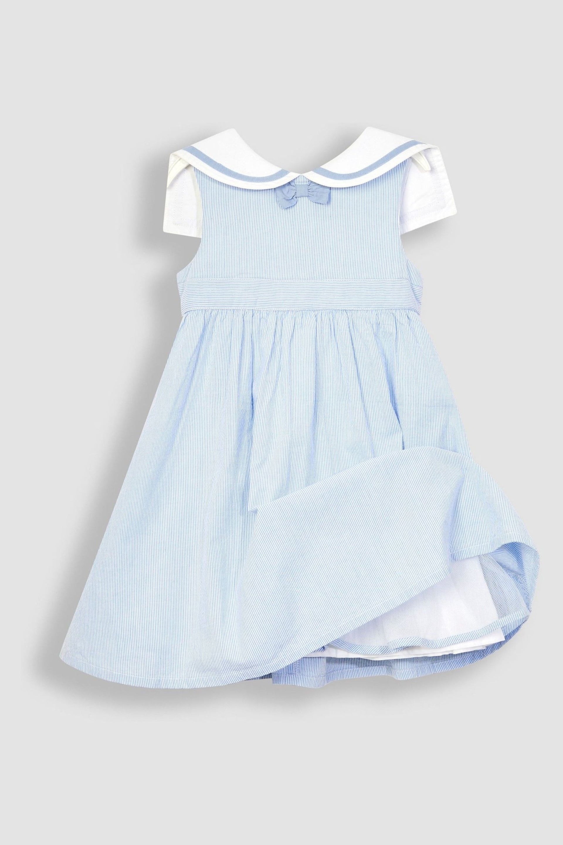 JoJo Maman Bébé Blue Sailor Party Dress - Image 4 of 6