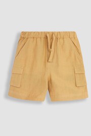 JoJo Maman Bébé Camel Cotton Linen Summer Shorts - Image 1 of 3