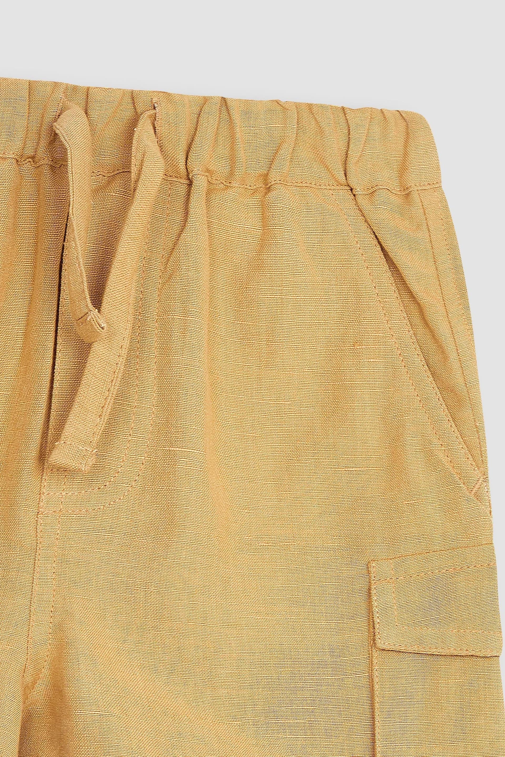 JoJo Maman Bébé Camel Cotton Linen Summer Shorts - Image 2 of 3