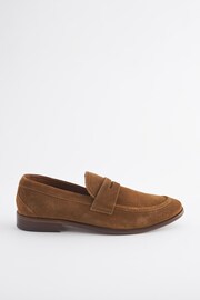 Joules Tan Suede Penny Loafers - Image 2 of 6