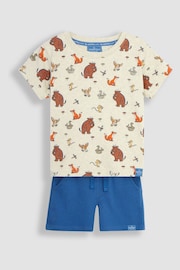 JoJo Maman Bébé Blue 2-Piece Gruffalo T-Shirt & Shorts Set - Image 4 of 8