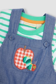 JoJo Maman Bébé Chambray 2-Piece The Very Hungry Caterpillar Dungarees Set - Image 4 of 5