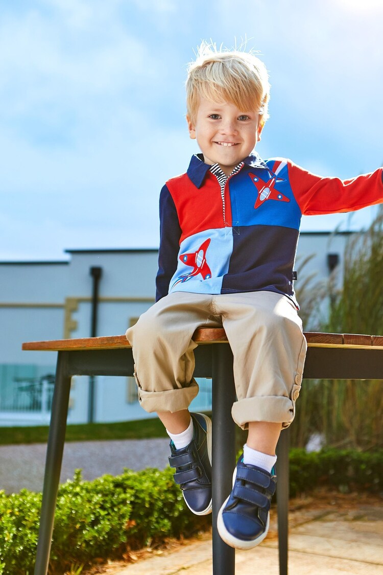 JoJo Maman Bébé Red Red Arrows Appliqué Rugby Top - Image 1 of 7