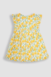 JoJo Maman Bébé White Lemon Bloom Pretty Summer Baby Dress - Image 2 of 4