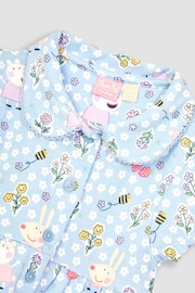 JoJo Maman Bébé Blue Peppa Pig Pet In Pocket Button Through Dress - Image 5 of 6