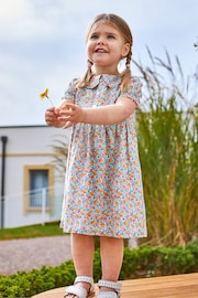 JoJo Maman Bébé Pink Apple & Peach Button Front Collar Tea Dress - Image 3 of 6