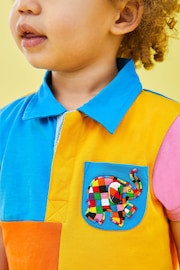 JoJo Maman Bébé Yellow Elmer Colour Block Polo Shirt - Image 2 of 3