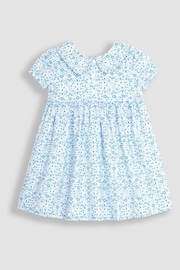 JoJo Maman Bébé Blue Floral Button Front Collar Tea Dress - Image 1 of 3