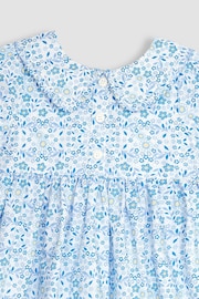 JoJo Maman Bébé Blue Floral Button Front Collar Tea Dress - Image 2 of 3