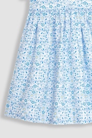 JoJo Maman Bébé Blue Floral Button Front Collar Tea Dress - Image 3 of 3