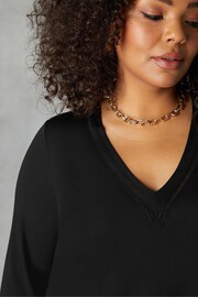 Live Unlimited Curve Jersey Trim Insert Black Tunic - Image 3 of 4