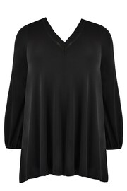 Live Unlimited Curve Jersey Trim Insert Black Tunic - Image 4 of 4