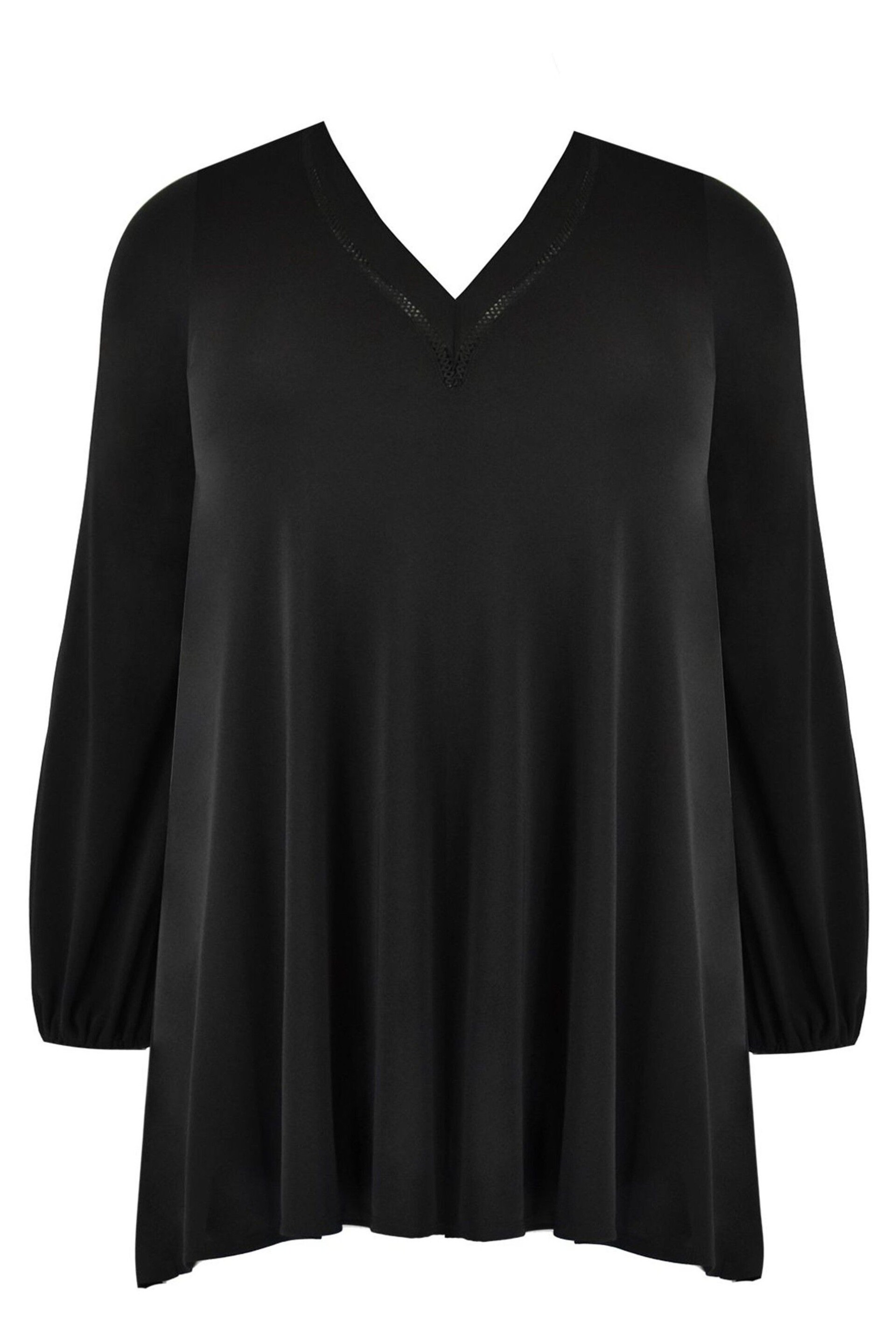 Live Unlimited Curve Jersey Trim Insert Black Tunic - Image 4 of 4