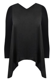 Live Unlimited Curve Satin Front High Low Black Tunic - Image 4 of 4