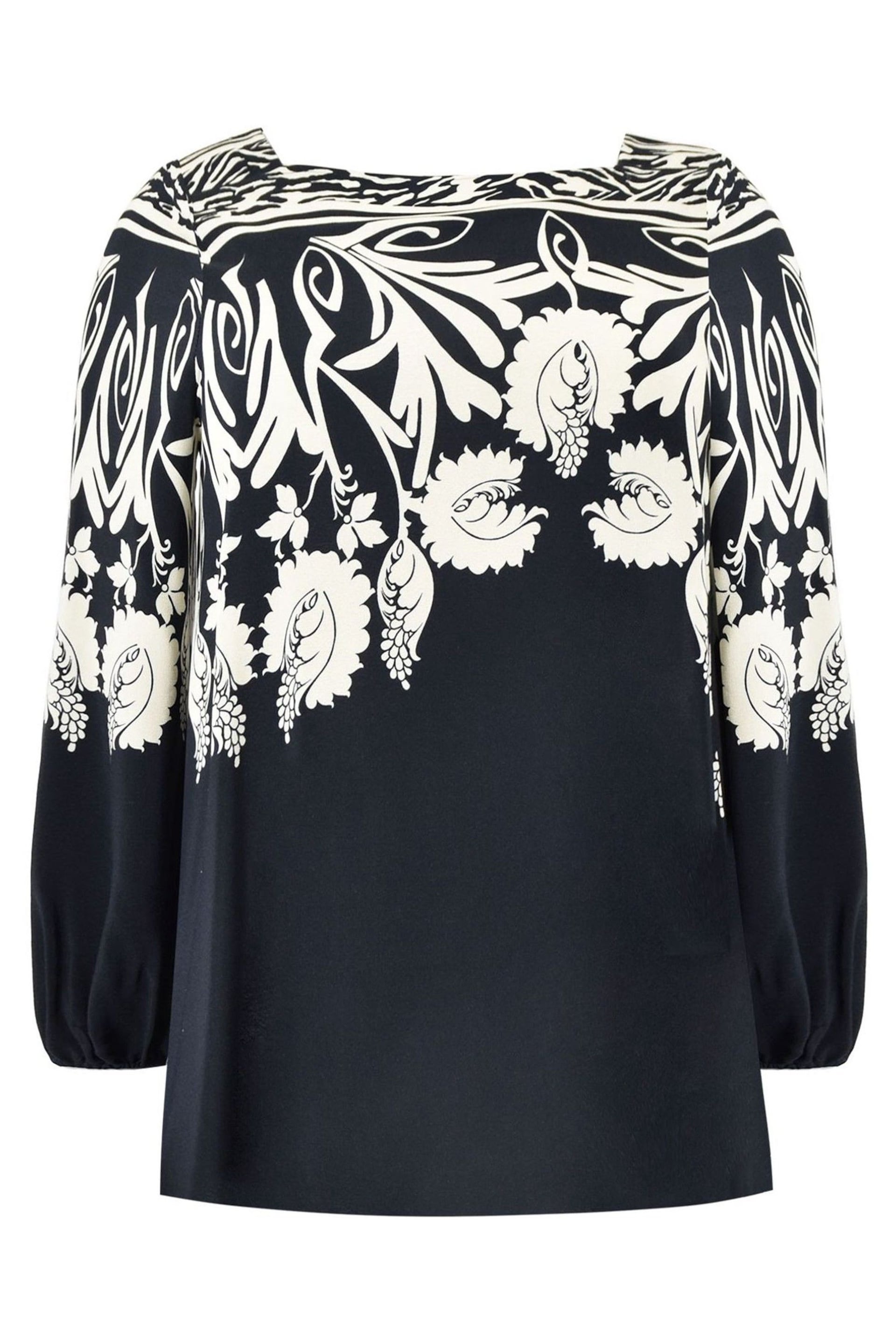 Live Unlimited Black Border Print Relaxed Blouse - Image 5 of 5