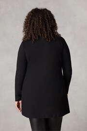 Live Unlimited Black Curve Cotton Slub Long Sleeve T-Shirt - Image 2 of 4