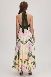 Florere Printed Halterneck Midi Dress - Image 7 of 8