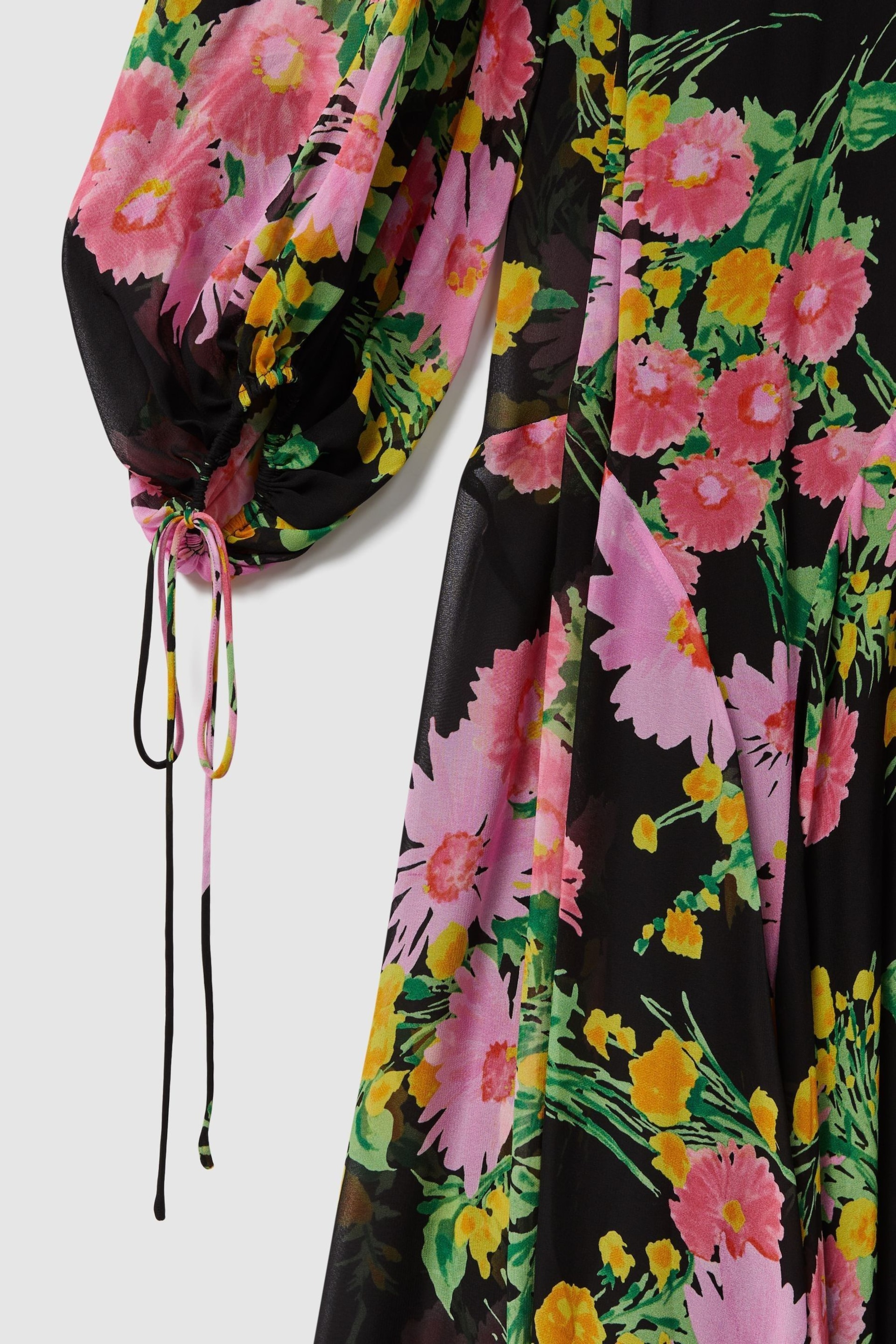 Florere Sheer Asymmetric Midi Dress - Image 7 of 7
