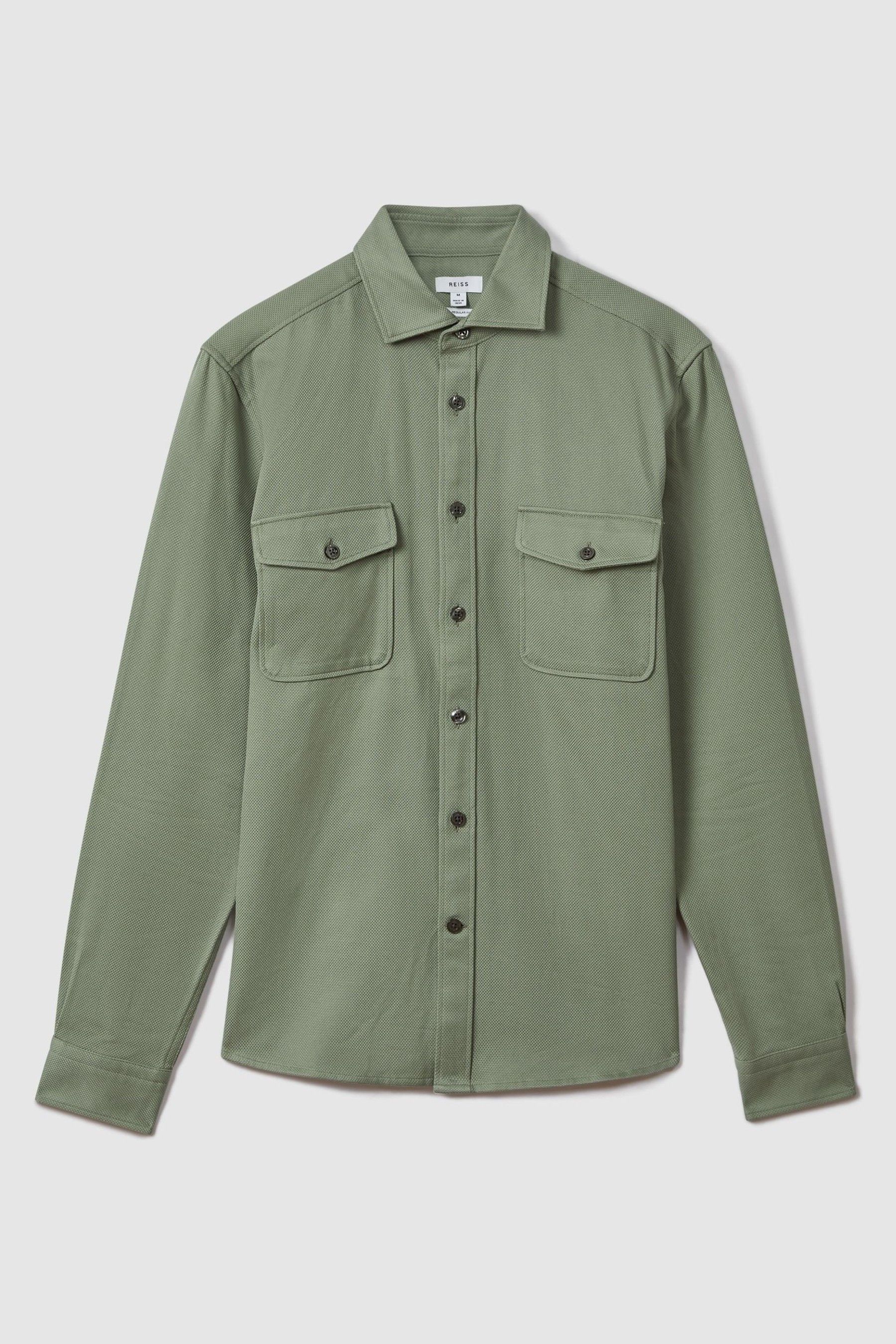 Buy Reiss Pistachio Arlo Cotton Canvas Overshirt from the Next UK online  shop