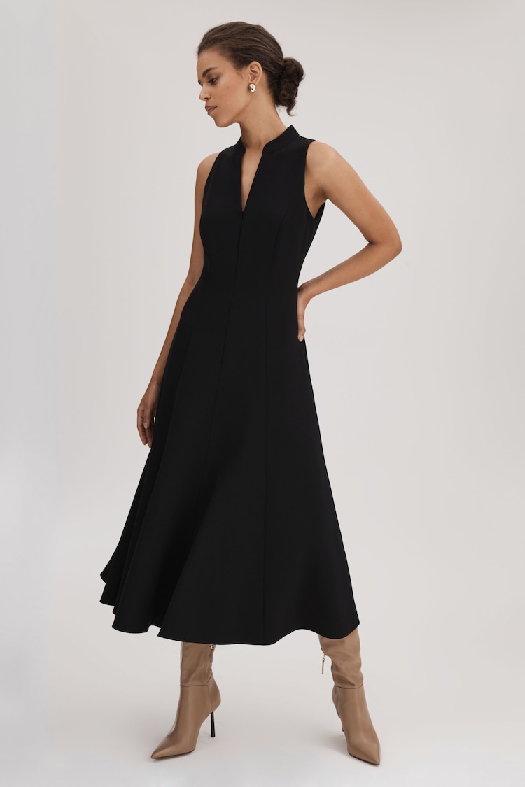 Florere Zip Front Midi Dress - Image 1 of 6