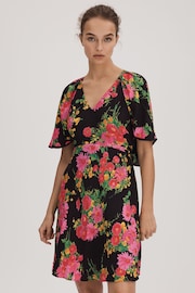 Florere Printed Cape Sleeve Mini Dress - Image 1 of 6