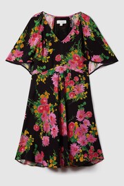 Florere Printed Cape Sleeve Mini Dress - Image 2 of 6