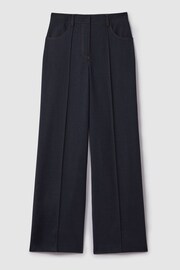 Reiss Navy Raven Wool Blend Denim Look Suit Trousers - Image 2 of 7