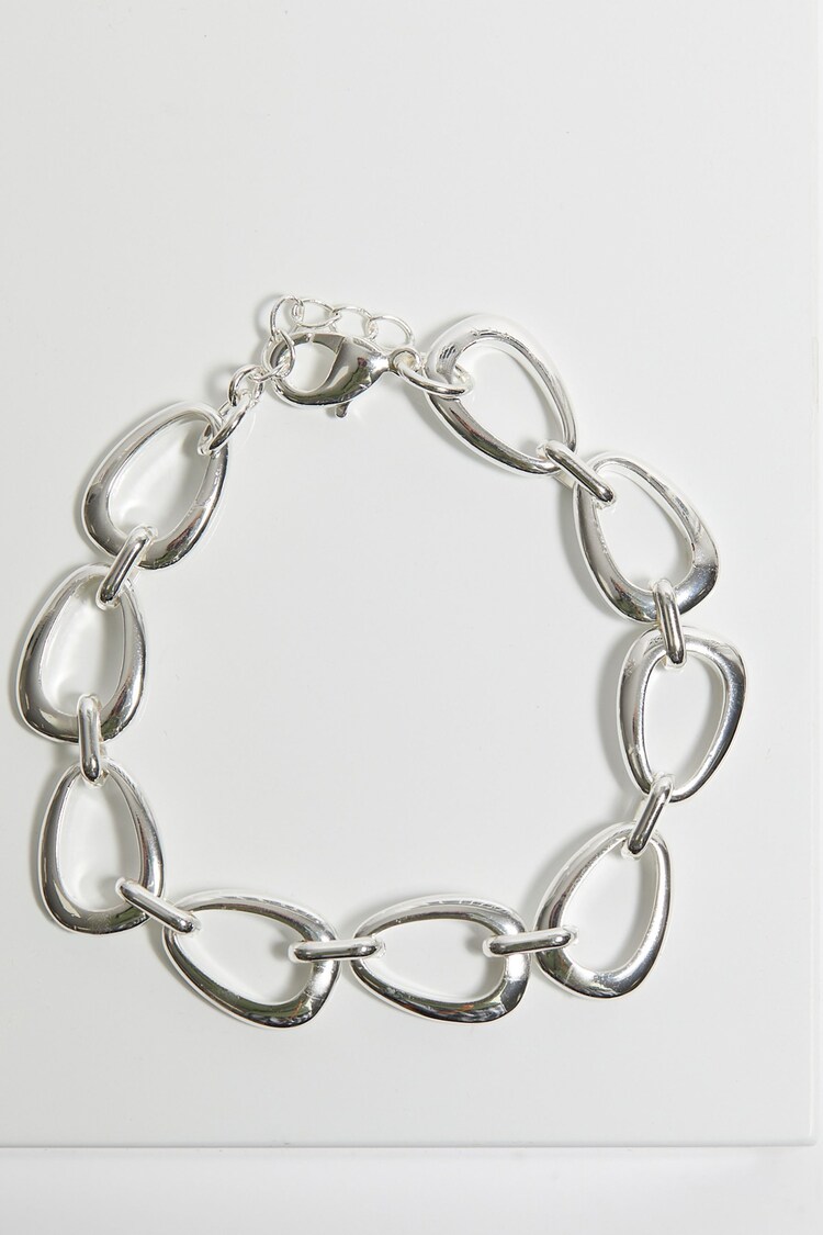 Inicio Recycled Sterling Silver Plated Open Linked Bracelet - Gift Pouch - Image 2 of 3