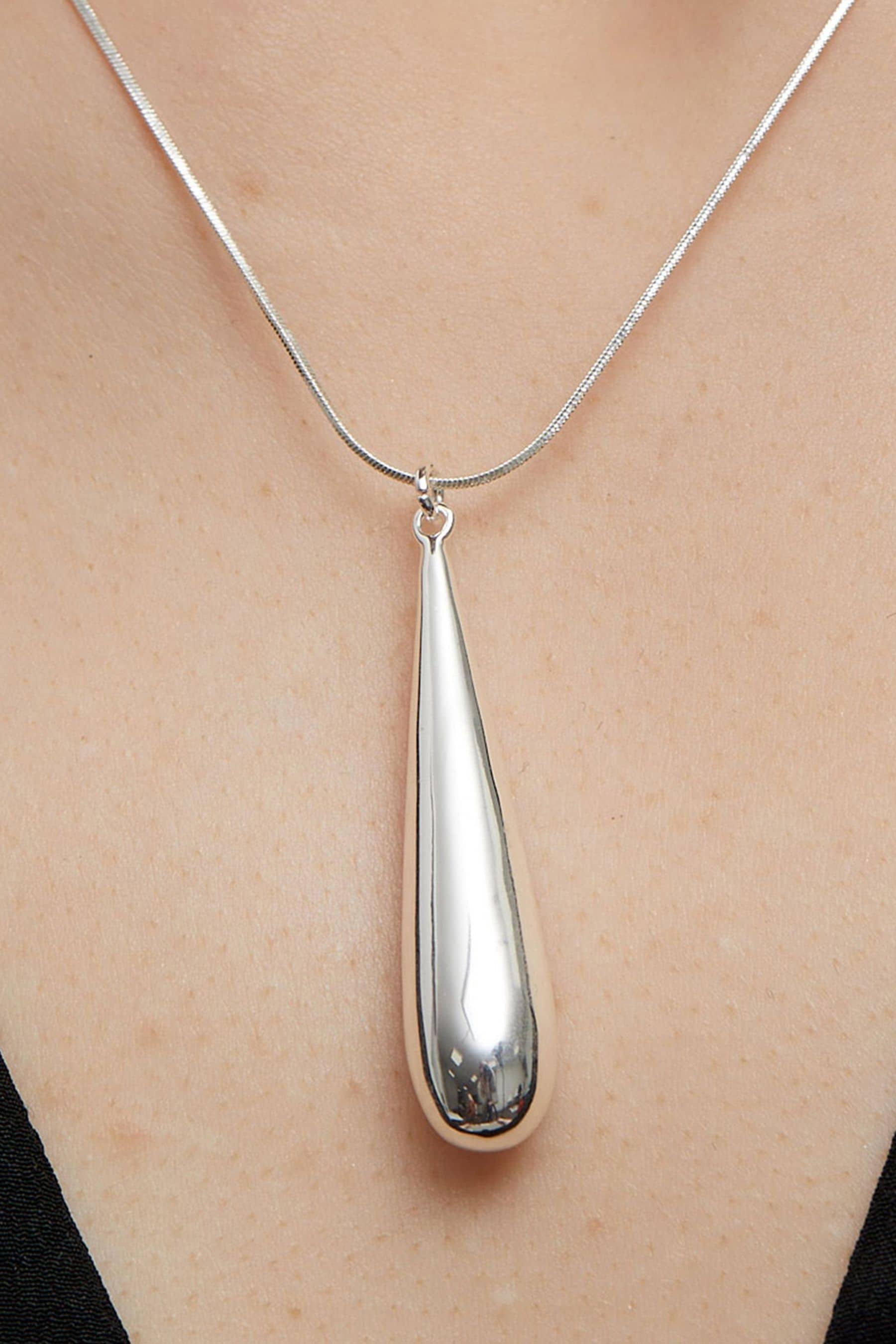 Sterling silver y drop necklace clearance