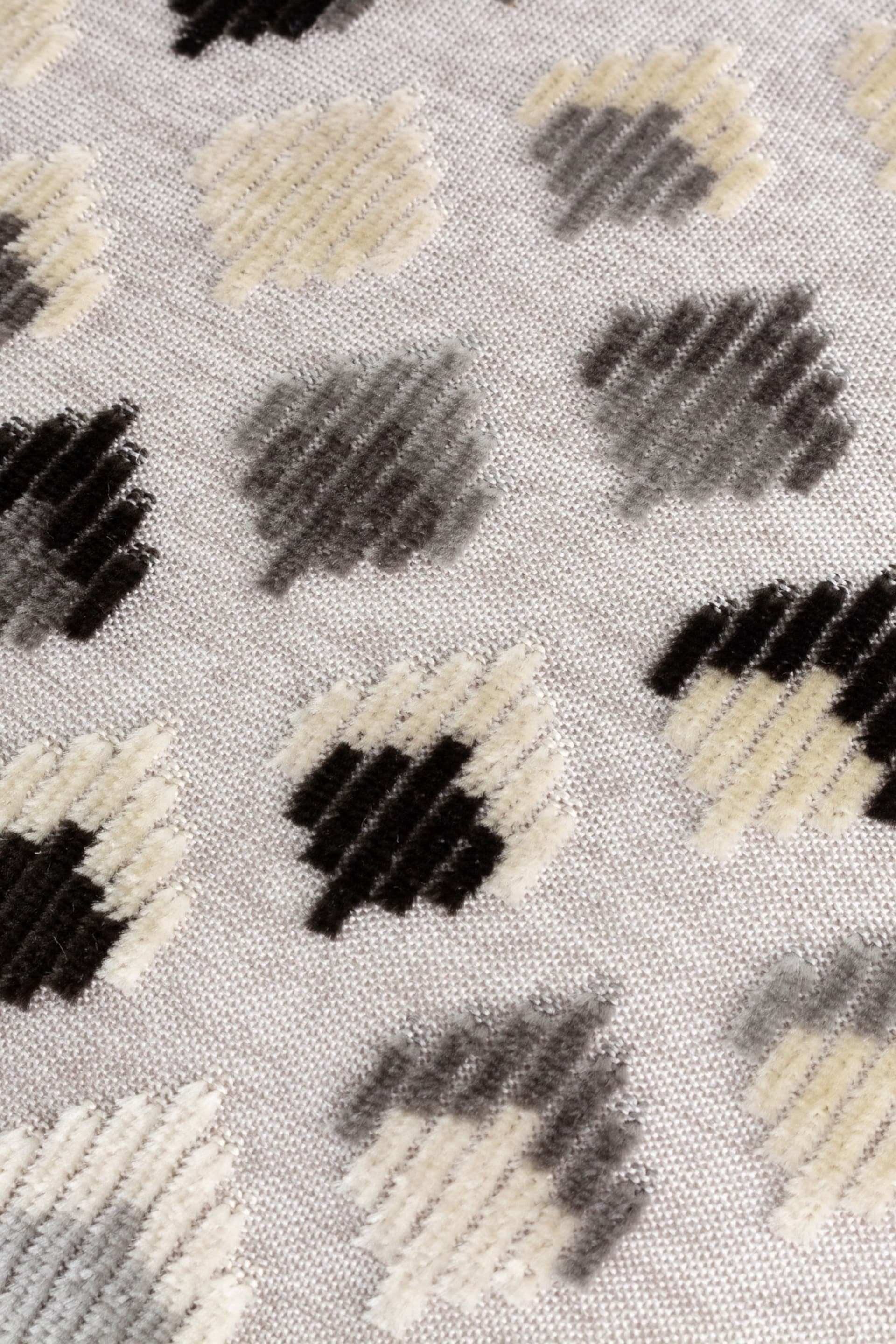 Paoletti Grey Lexington Velvet Jacquard Feather Filled Cushion - Image 4 of 5