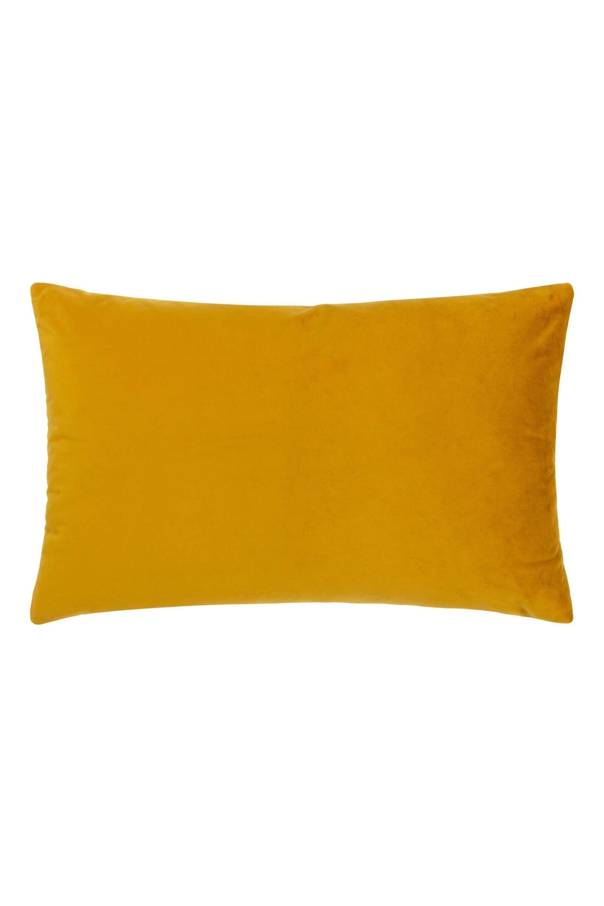 Paoletti Gold Lexington Velvet Jacquard Feather Filled Cushion - Image 2 of 5