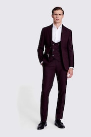 Tailored Fit Claret Flannel Jacket - Image 4 of 6