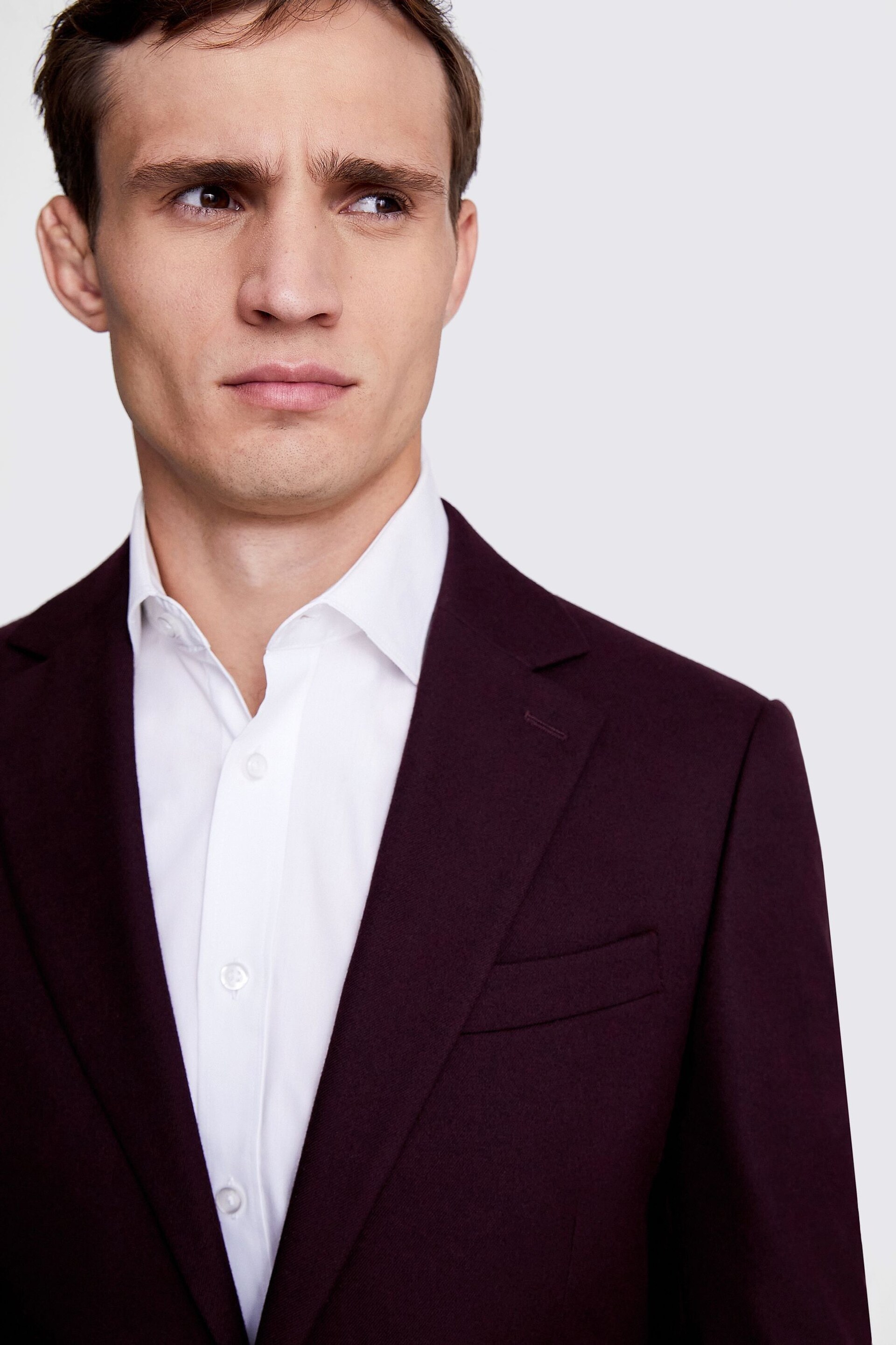 Tailored Fit Claret Flannel Jacket - Image 6 of 6