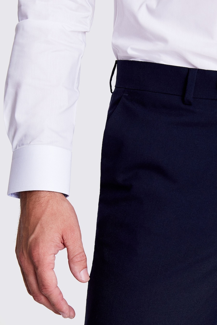 MOSS Blue Tailored Fit Trousers - Image 3 of 3