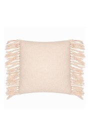 Yard Pecan Brown Saku Blossom Fringed Feather Filled Cushion - Image 4 of 7