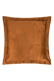 Paoletti Orange Palmeria Quilted Velvet Feather Filled Cushion - Image 2 of 5