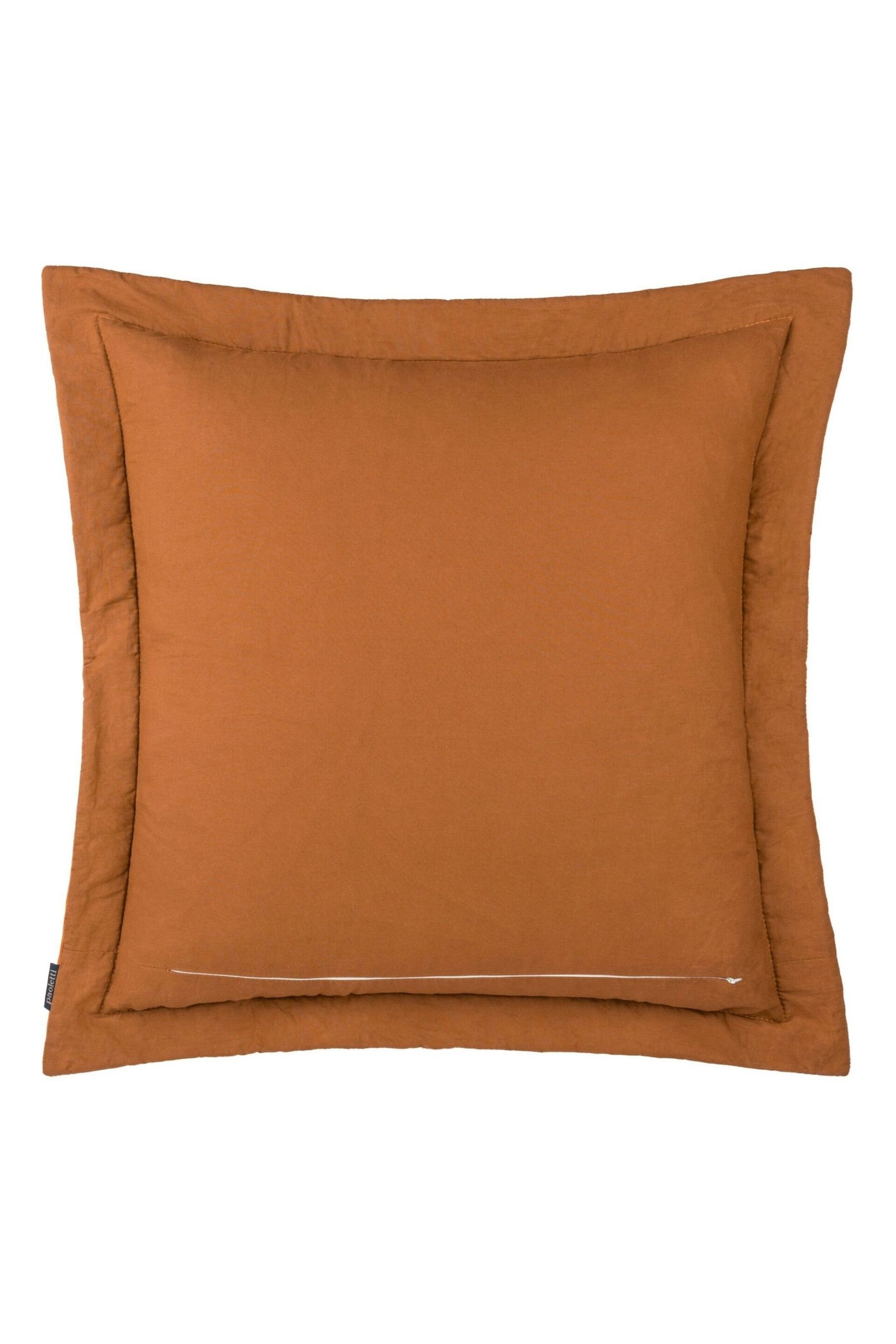 Paoletti Orange Palmeria Quilted Velvet Feather Filled Cushion - Image 3 of 5