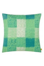 Furn Green Alma Check Feather Filled Cushion - Image 2 of 5