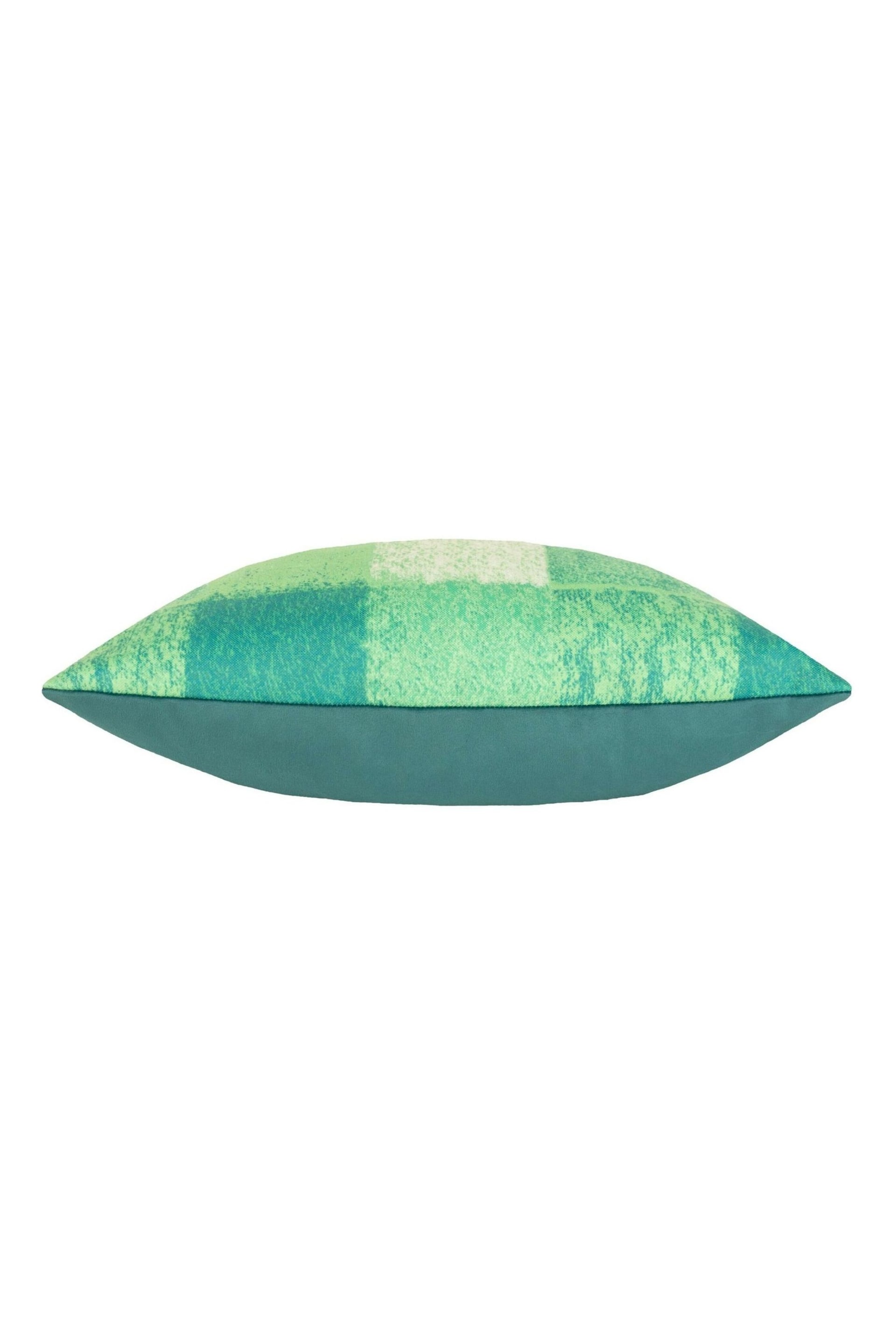 Furn Green Alma Check Feather Filled Cushion - Image 4 of 5