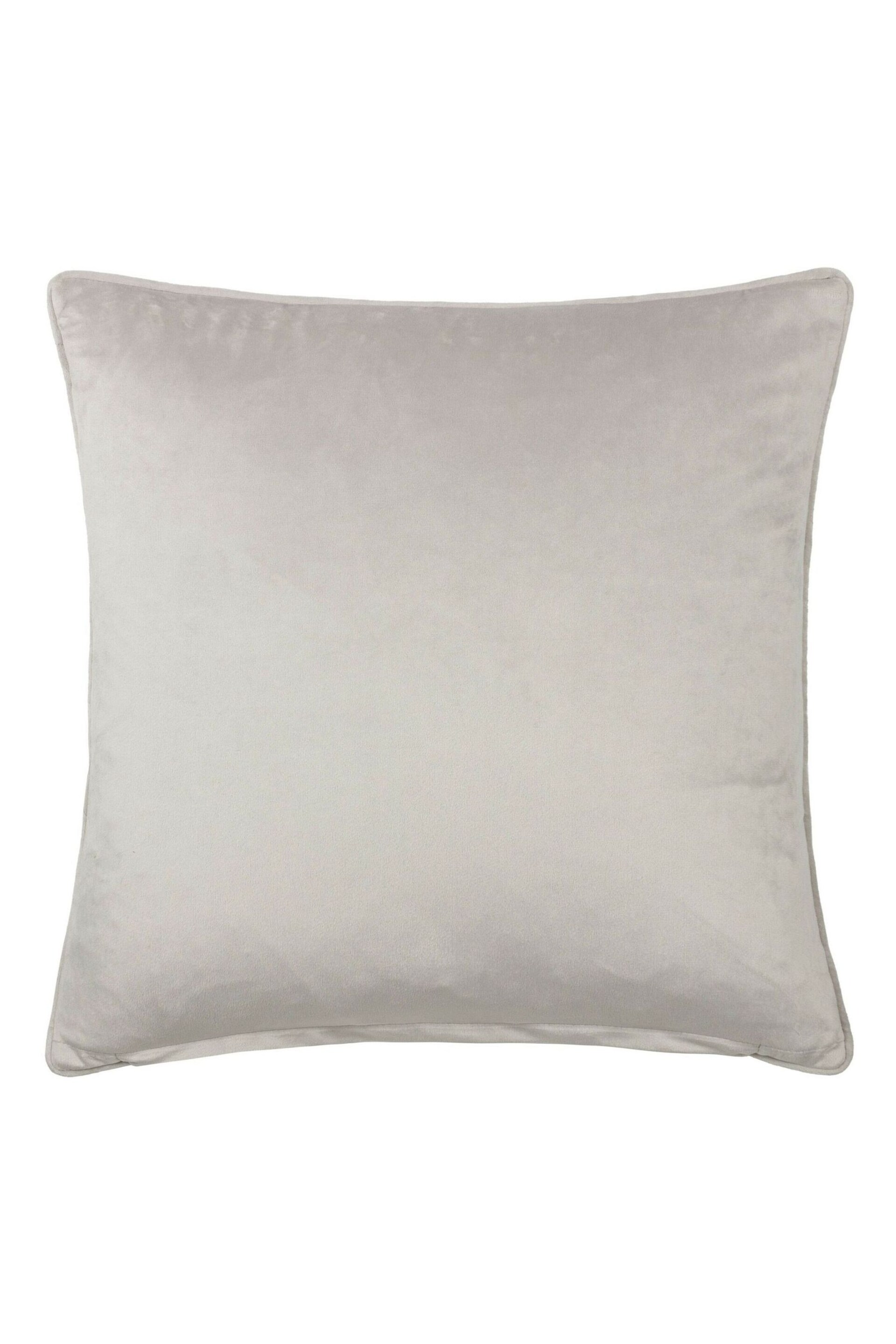 Paoletti Grey Stratus Jacquard Feather Filled Cushion - Image 2 of 6