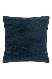 Paoletti Blue Stratus Jacquard Feather Filled Cushion - Image 2 of 6