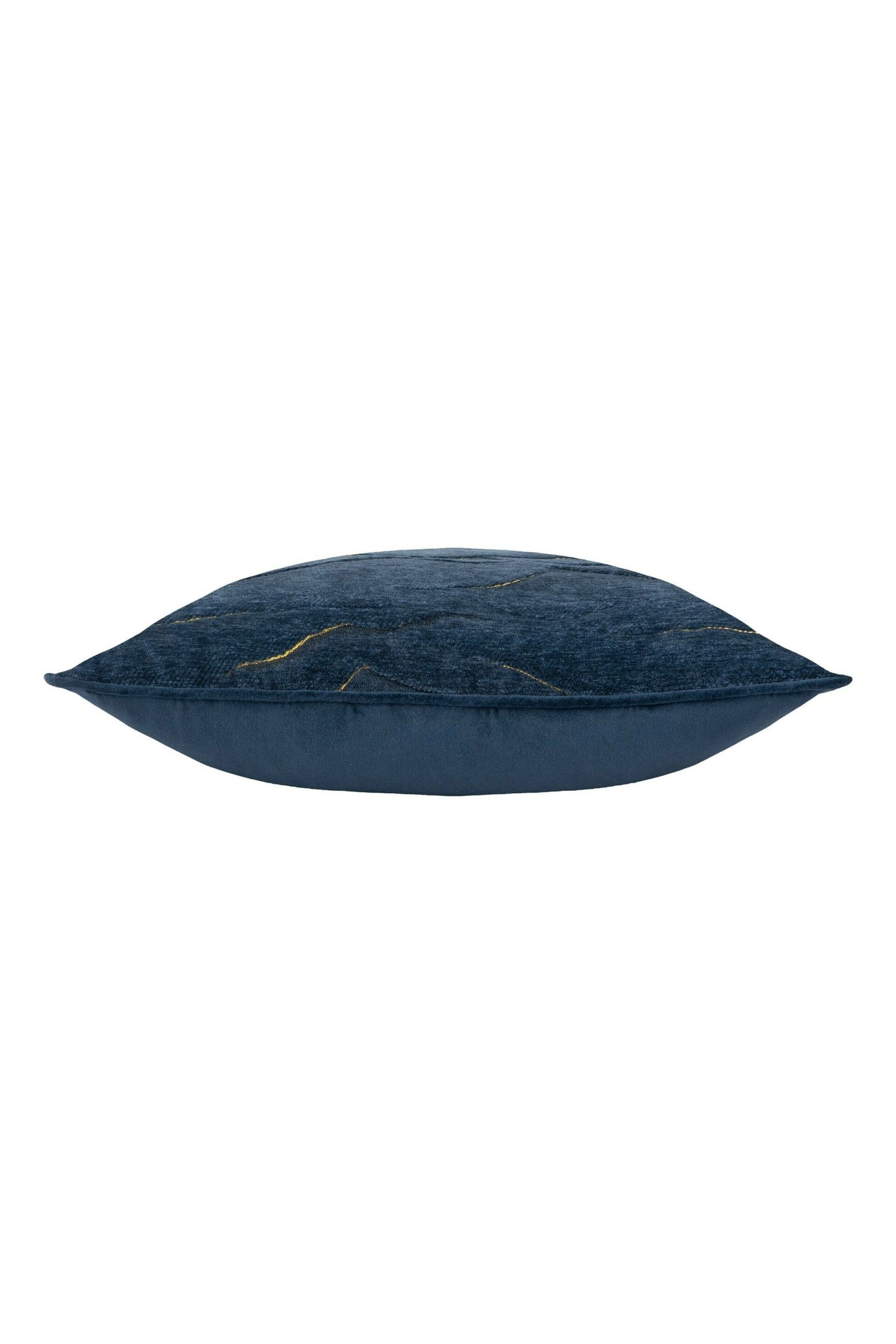 Paoletti Blue Stratus Jacquard Feather Filled Cushion - Image 4 of 6