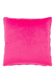 heya home Pink Check It Boucle Fleece Feather Filled Cushion - Image 4 of 7