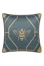 Furn Blue Bee Deco Geometric Polyester Filled Cushion - Image 3 of 6