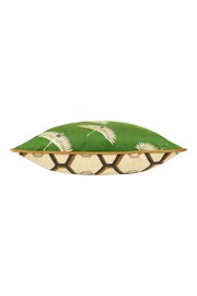 Furn Green Avalon Velvet Piped Feather Filled Cushion - Image 5 of 5