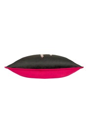 Furn Black Inked You Rock Piped Velvet Feather Filled Cushion - Image 5 of 6